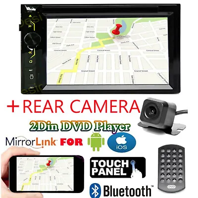 For Chevy Silverado 1500 2 DIN Car Stereo Radio DVD MP3 Player Bluetooth+Camera • $100.69