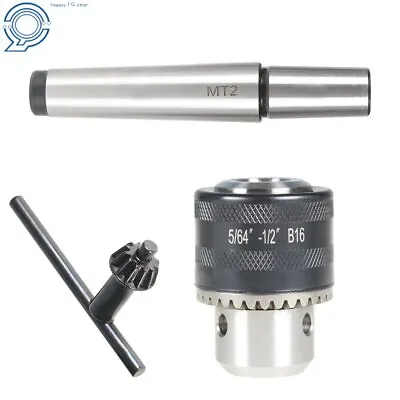 Mini Metal Lathe Tail Stock Drill Chuck Tool With Mt2 Morse Taper Arbor Mt2 • $23.57