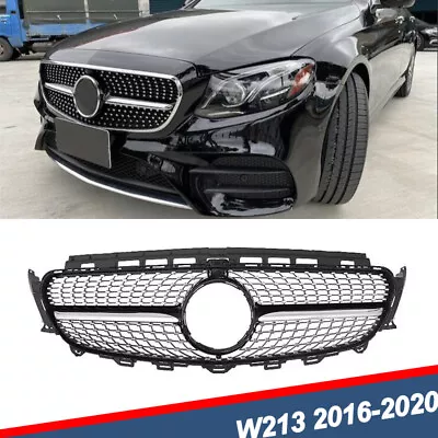 Diamond Black Trim Front Grille Grill For Mercedes Benz W213 E300 E400 2016-2020 • $84.99