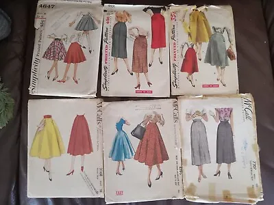 Vtg LOT Of 6 Sewing Patterns Simplicity Butterick Skirts Various Sizes • $20