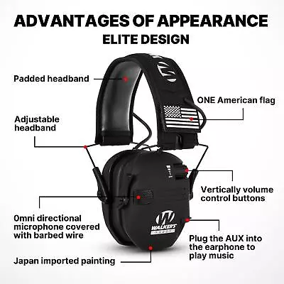 Quality Electronic Slim Walker's Compact Ear Muffs  Headphones  Powerful Sound • $17.20