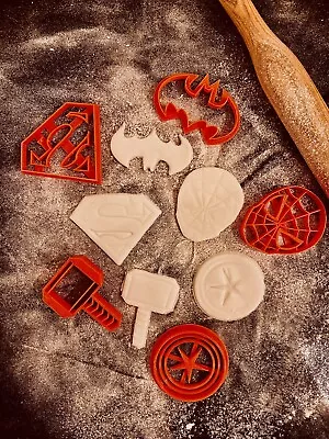 £6.99 • Buy Superheroes Thor Spider-Man Batman Superman Cookie Cutter Set Of 5 3D Printed