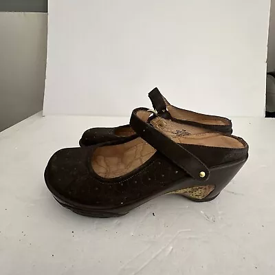 J-41 Sandals Womens 7M Sonoma Mary Jane Clogs KJ10JAS02 Brown Leather Wedge • $15