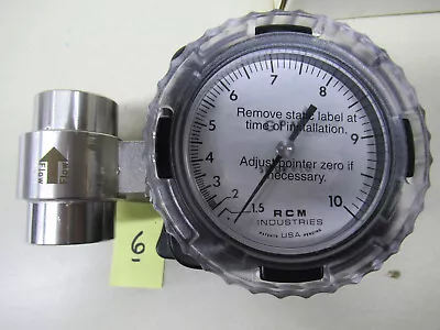 RCM 1-73-VUR-10-DEZ Flow Meter Gauge  Unused Since Calibrated-Have Certification • $59