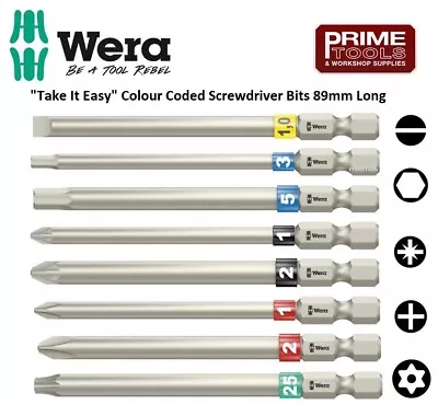 Wera  Take It Easy  Premium Colour Screwdriver Bits Phillips Slot Pozi Torx Hex • £6.99