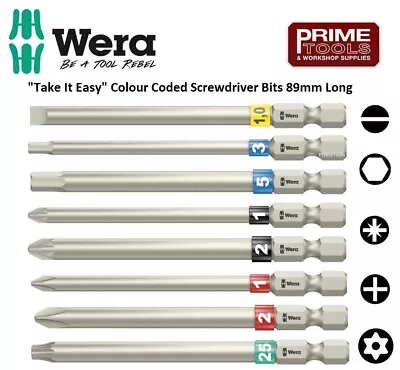 Wera  Take It Easy  Premium Colour Screwdriver Bits Phillips Slot Pozi Torx Hex • £6.95