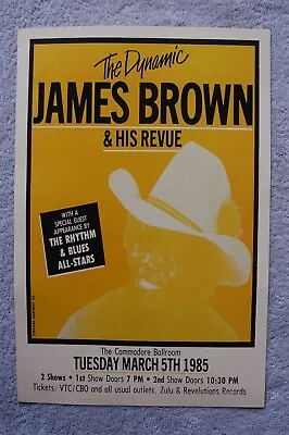 James Brown Concert Tour Poster 1985 The Commodore Ballroom • $4.25