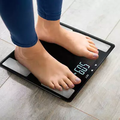 Electronic Digital Bathroom Scales Body Fat Scale Bluetooth Weight 180KG • $31.52