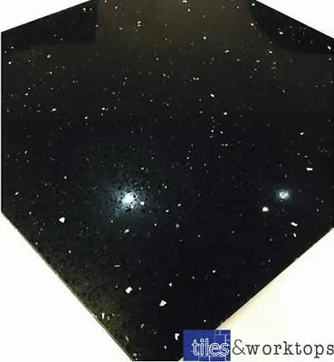 £53.99 • Buy Black Quartz Speckle Mirror Fleck Tiles Stardust Starlight 30x30 60x60 30x60