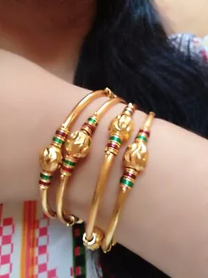 Indian Ethnic Bollywood Gold Plated Fashion Jewelry Bangles Bracelet  • $12.86