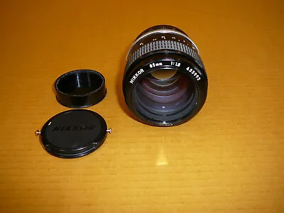 NICE!!!! Vintage Nikon Nikkor 85mm 1.8 Lens 433992  1973 Manual Focus • $89