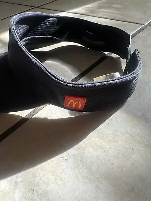 McDonald’s Uniform Visor Hat Cap Black Adjustable Drive In Nig Mac • $60