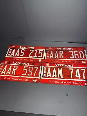 Vermont License Plate Lot Of 4 For Crafts & Collecting  Rare Municipal Plates • $99.99