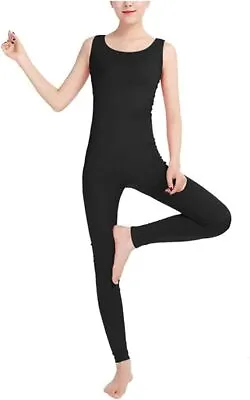Kids Shiny Sleeveless Footless Catsuit Ideal For Dance Gymnastics Dance Sports • £11.54