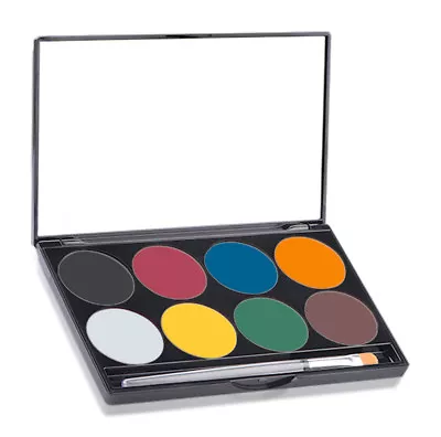 Mehron Paradise Cake Water Base AQ 8 Color Palette Foundation Stage Makeup 808 • $69.88