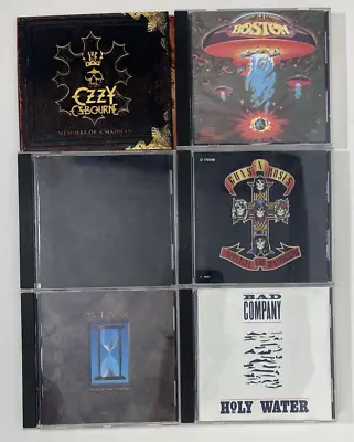 Lot Of 6 CDs Ozzy Boston Metallica Guns N Roses Styx Bad Company - Tested • $18.99