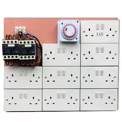 Contactor Timer MDF Board Relay Switch Hydroponics Grow Light Timer 16/18 • £89