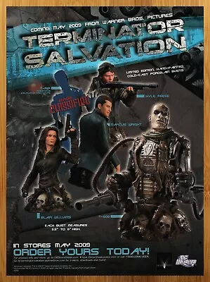 2009 Terminator Salvation Busts/Statues Print Ad/Poster T-600 Reese Movie Promo • $14.99