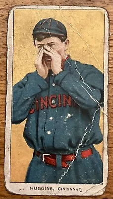 1909 - 1911 T206 Piedmont 350/25 Miller Huggins HANDS AT MOUTH REDS HOF • $53