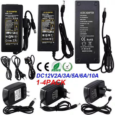 DC12V 2/3/5/6/10A Power Supply Adapter Safety Charger For LED Strip CCTV Camera • £16.19