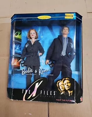 1998 Mattel The X Files Barbie & Ken Dolls As Scully & Mulder 19630 New In Box • $40