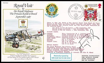 Yatchsman CHAY BLYTH CBE BEM Signed RAF RV2aV Royal Visit To Brazil Cover • £6.99