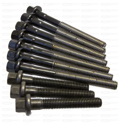 Cylinder Head Bolt Kit 10 Pcs Volvo Penta AQ171 AQ251 Replaces 1317761 1326239 • $60.39