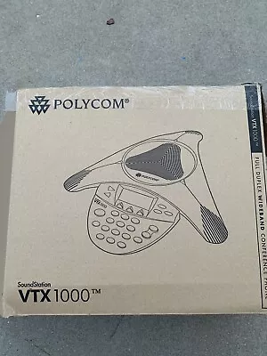 Polycom VTX1000 Conference Phone 2 Extended Mic Includes Power Supply Working! • $79.95