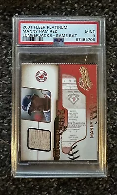 PSA 9 2001 Fleer Platinum Lumberjacks Bat Relic Man Ramirez Pop 1 None Higher • $59.99