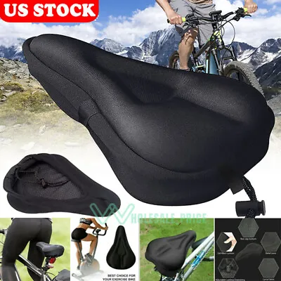Bike Seat Cover Silicone Gel Soft Pad Bicycle Saddle Cushion Mountain Road Bike • $8.69