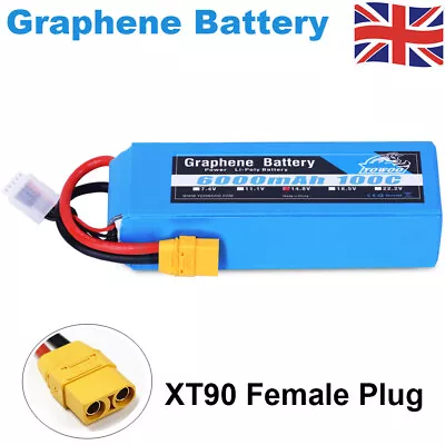 £66.99 • Buy Yowoo 14.8V 4S 6000mAh 100C XT90 Graphene Lipo Battery For RC Drone Truck Boat