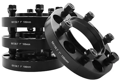 Full Set Of Toyota 4Runner FJ Cruiser 1  Black Hub Centric Wheel Spacer Adapters • $130.36