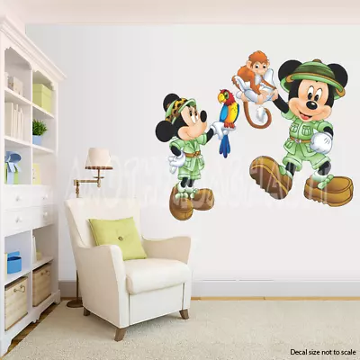 Safari Mickey And Minnie Wall Decal (Inspired) • $22.99