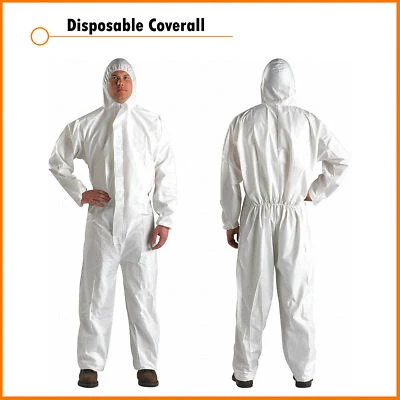 £31.99 • Buy Disposable Coveralls White Hood Paper Suit Painters Protective Overalls Suit UK