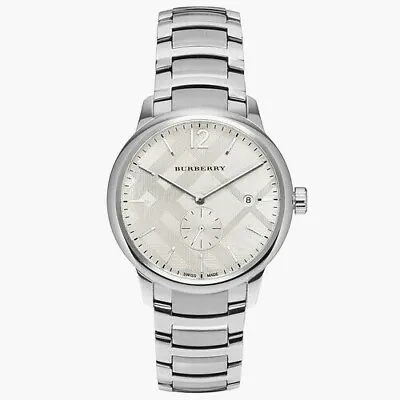 Brand New Burberry The Classic BU10004 Stainless Steel Silver Dial Men's Watch • $182.99