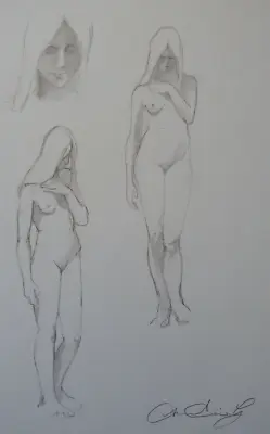 Pencil Drawing Female Nude Studies Tate London After Sir Thomas Brock Eve Medium • £49.99