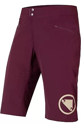 Endura Men’s SingleTrack Lite Mountain Bike Baggy Cycling Shorts Aubergine Med • $49.99