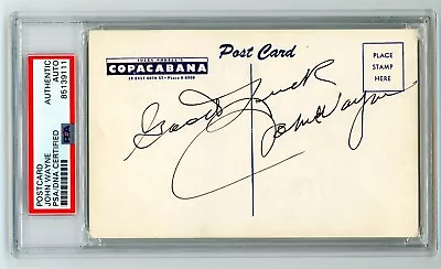 John Wayne Signed Autographed Copacabana New York Postcard PSA/DNA • $2999.99