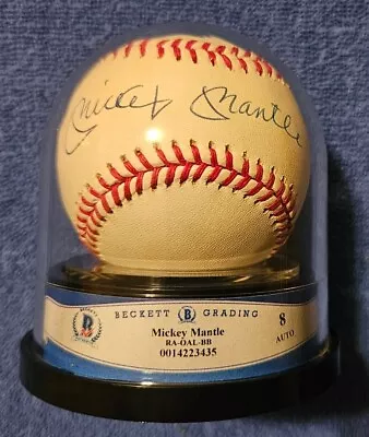 Mickey Mantle Signed Autographed Baseball Beckett 8 COA Auto Rare Yankees • $999.99
