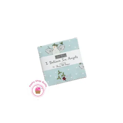 Moda I BELIEVE IN ANGELS Bunny H MINI CHARM PACK 42- 2 1/2  Squares QUILT FABRIC • $4.50