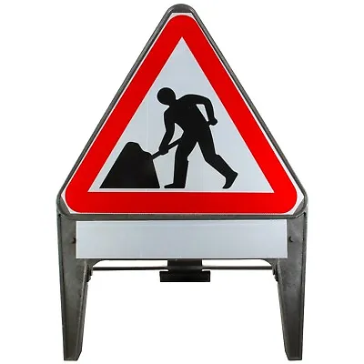 Men At Work With Blank Supplementary Plate 750mm Road Traffic Street Safety Sign • £79.99
