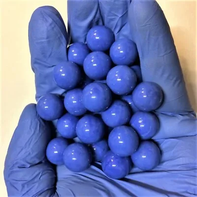 Glass Marbles 5/8  IN 16MM Balls 40 Solid Opaque BLUE SOLITAIRE FREE SHIPPING • $9.95