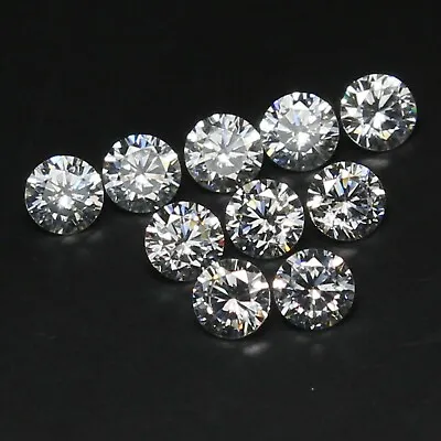 Awesome 10 Pcs Lot Of DE Color VVS1 Round Brilliant 2.60 Mm White Loose Diamond • £24.46