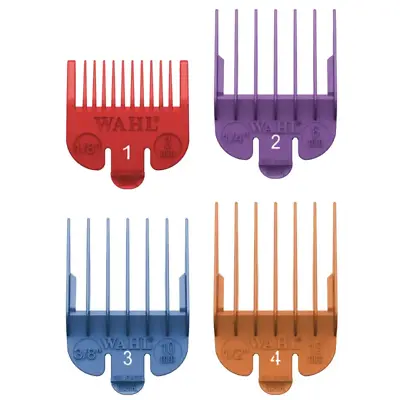 Wahl Professional Colour Coded Cutting Guides/Attachment -  #1 To #4 Pack • $30.40