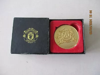 Manchester United Busby Babes 50th Anniversary Commemorative Medal/Coin Boxed • £24.99