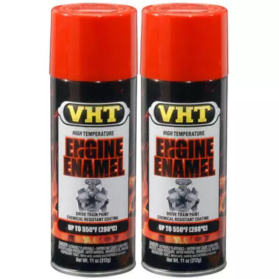 VHT High Temp Paint VHTSP123 (2-PACK); Engine Enamel 11oz Chevy Orange 550�F • $28.35