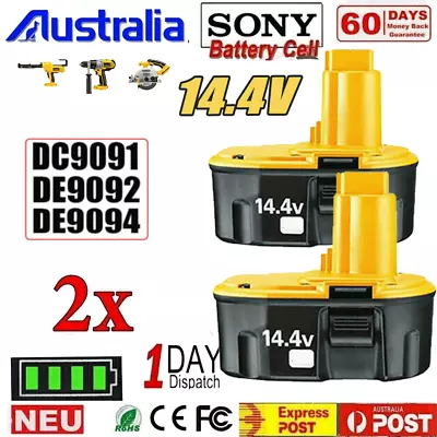 2X 4.8Ah 14.4V For DEWALT XRP Battery DC9091 DE9038 DE9091 DE9092 DE9094 DW9091 • $17.45