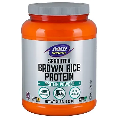 NOW Foods Sprouted Brown Rice Protein Powder 2 Lbs. • $25.79