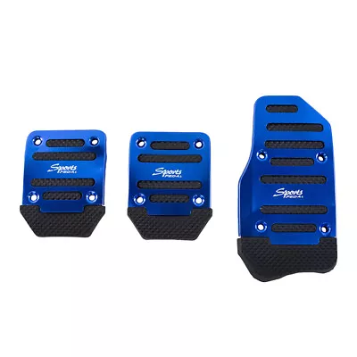 Universal Auto Non-Slip Manual Gas Brake Foot Pedal Pad Cover Accelerator Blue • $14.71