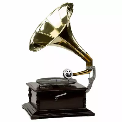 Brass Horn Gramophone– 78 Rpm Vinyl Phonograph/~ Record Player Square Base • £85.49